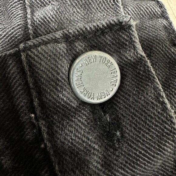 New York & Company Women’s Easy Petite Dark Wash Flat Front Black Sz 10 Petite - Picture 6 of 12